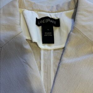 Lane Bryant Beige Pinstripe vest